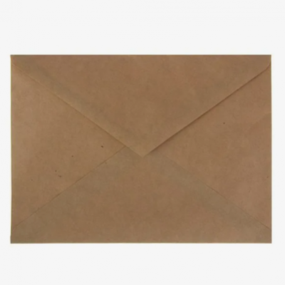 Конверт С5, треугольный клапан, 16,2*22,9 см, цвет крафт