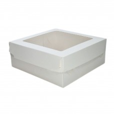 Коробка самосборная с окном, 15*15*6 см, цвет белый