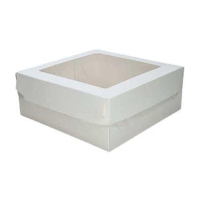 Коробка самосборная с окном, 15*15*6 см, цвет белый