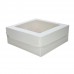 Коробка самосборная с окном, 15*15*6 см, цвет белый