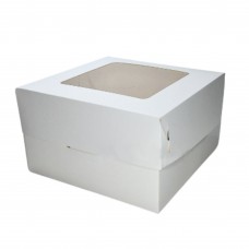 Коробка самосборная с окном, 18,5*18,5*11 см, цвет белый