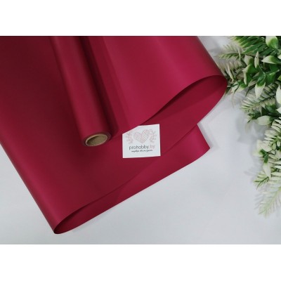Плёнка для цветов матовая в рулоне, 58 см, цвет вишнёвый
