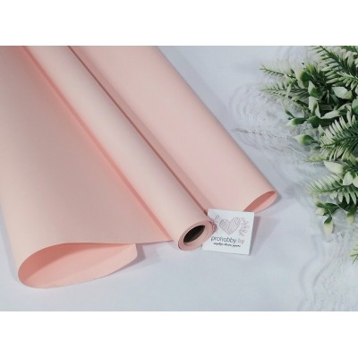 Плёнка для цветов матовая в рулоне, 58 см, цвет нежно-розовый