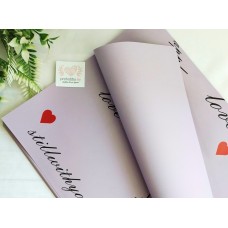 Плёнка для цветов матовая "Пожелания", 58*58 см, цвет сиреневый Плёнка для цветов матовая "Пожелания", 58*58 см, цвет сиреневый