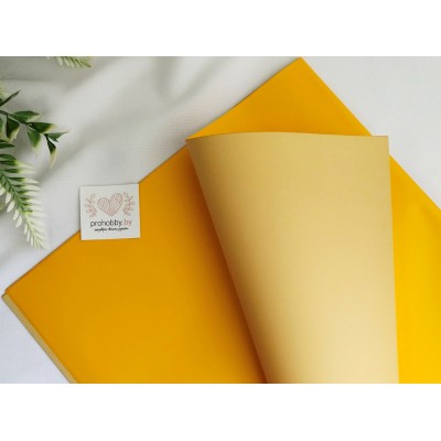 Плёнка для цветов матовая, 58*58 см, цвет оранжевый/бежевый