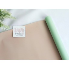 Плёнка для цветов матовая в рулоне, 58 см, цвет светлый аквамарин/пудровый