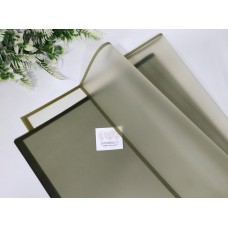 Плёнка для цветов матовая с кантом, 58*58 см, цвет оливковый