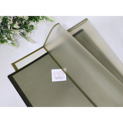 Плёнка для цветов матовая с кантом, 58*58 см, цвет оливковый