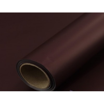 Плёнка для цветов матовая в рулоне, 57 см, цвет тёмный шоколад