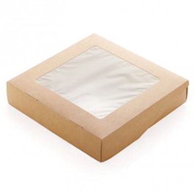 Коробка ECO TABOX 2500 мл., 26*26*4 см,цвет крафт