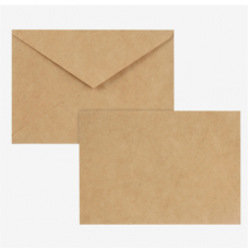 Конверт С6, треугольный клапан, 11,4*16,2 см, цвет крафт