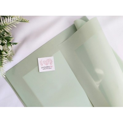 Плёнка для цветов матовая с широким кантом, 58*58 см, цвет светлый аквамарин