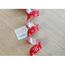 Лента упаковочная полипропиленовая 20 мм "Снежинки"