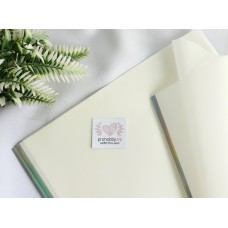 Плёнка для цветов матовая "Серебристый кант", 58*58 см, цвет белый/серебро Плёнка для цветов матовая "Серебристый кант", 58*58 см, цвет белый/серебро