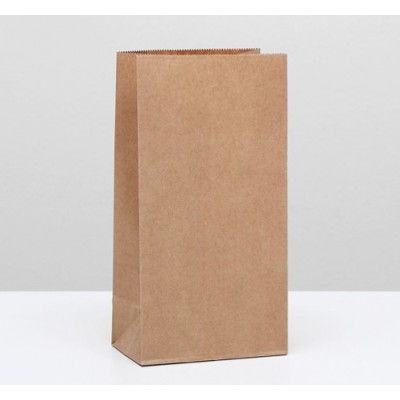 Пакет бумажный крафт, 12*8*24 см