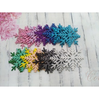 Вырубка из глиттерного фоамирана "Снежинка"-2